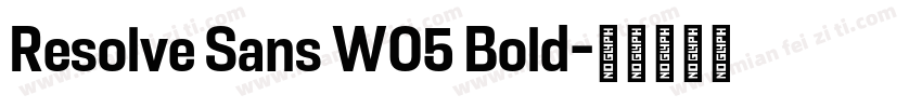 Resolve Sans W05 Bold字体转换